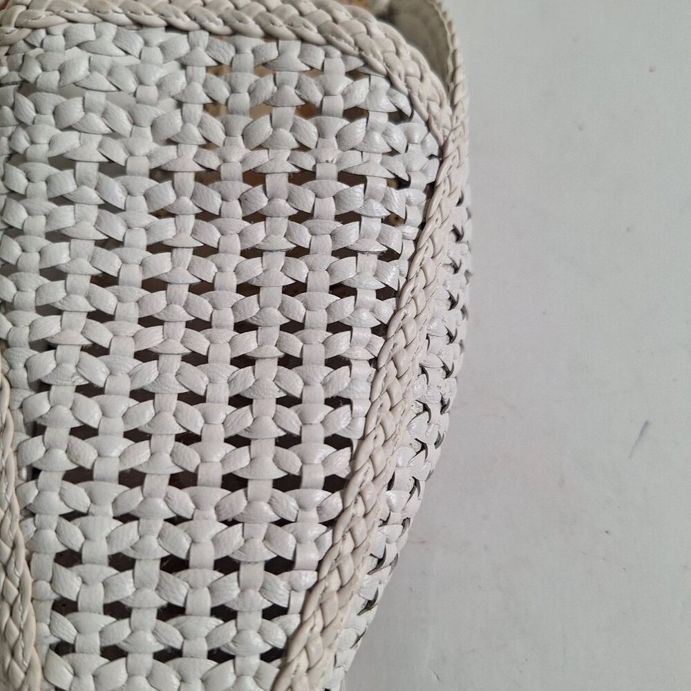 Sam Edelman Elva Woven leather Mules White size 6 - Picture 5 of 5
